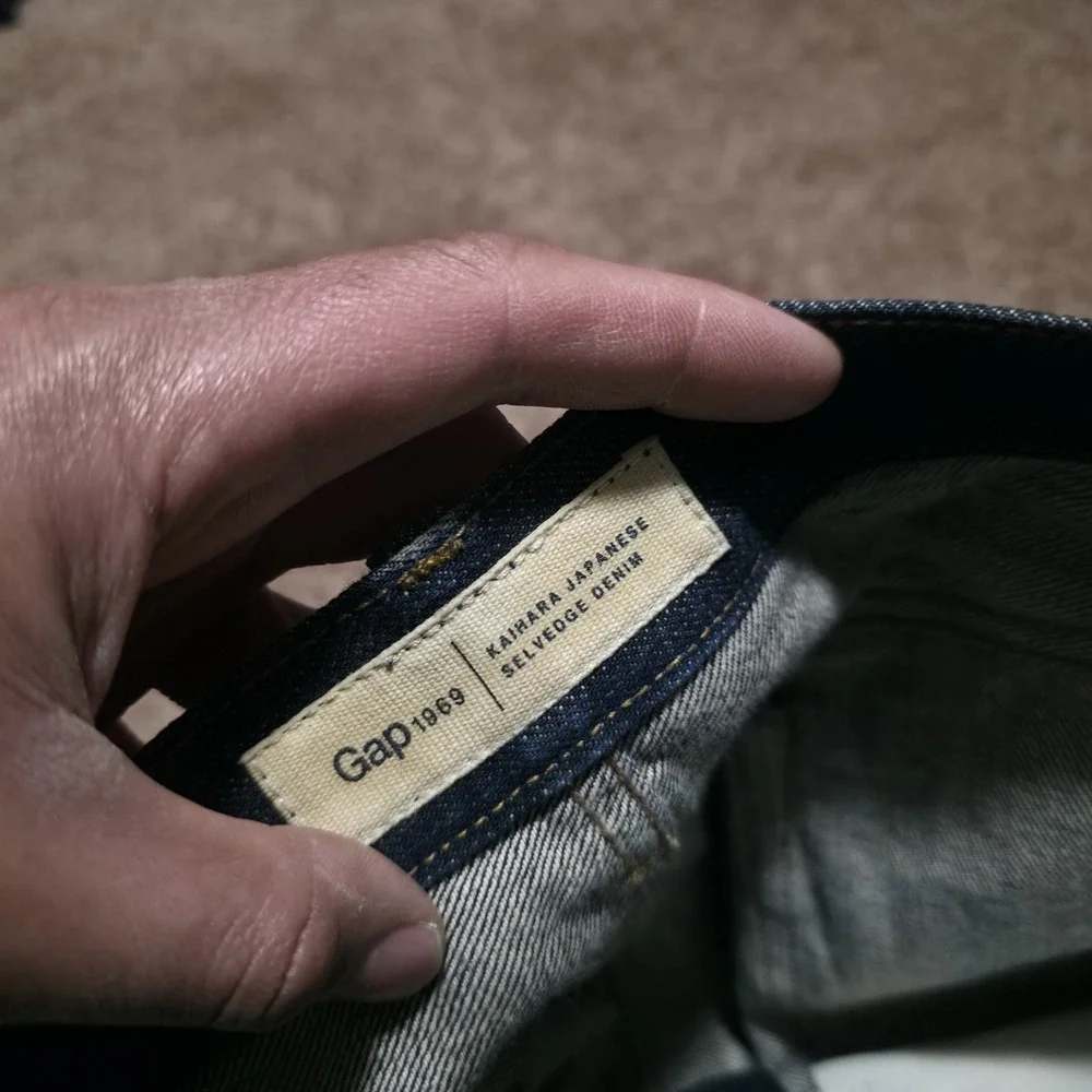 Mens Gap 1969 Kaihara Japanese Selvedge Denim Indigo Slim Jeans‎ Size 31 x 32